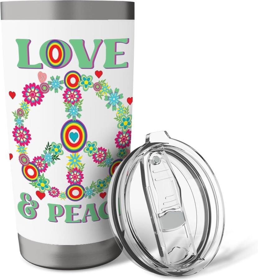 Thermobeker met bloemenpatroon