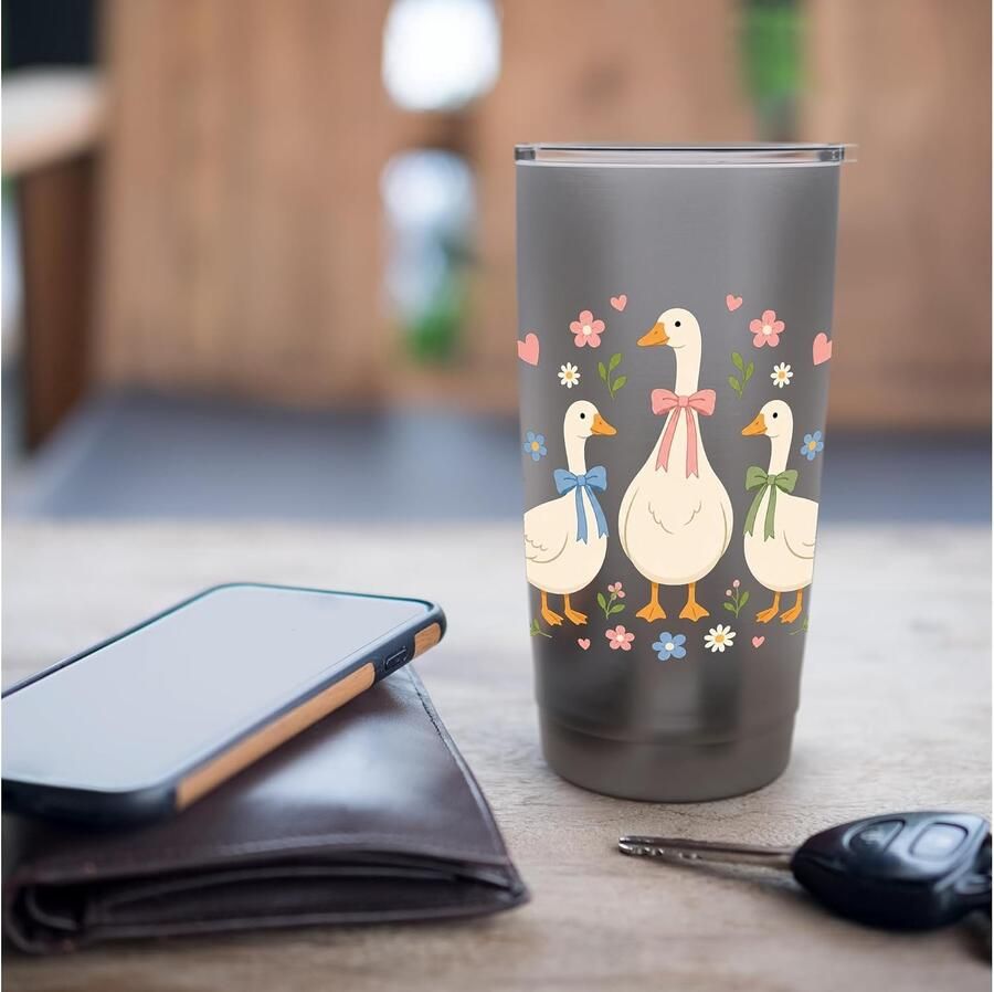 Thermobeker met bloemenpatroon