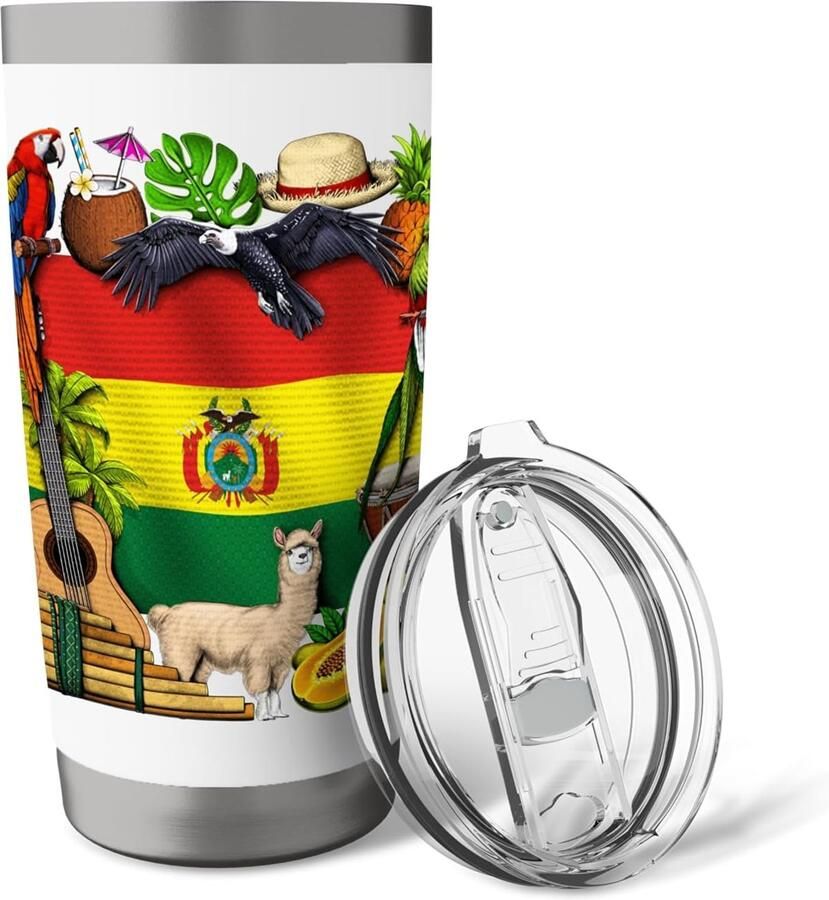 Thermobeker met Boliviaanse vlag
