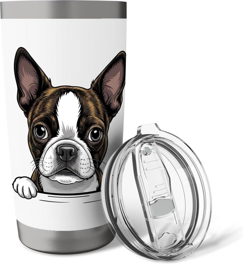 Thermobeker met Boston Terrier