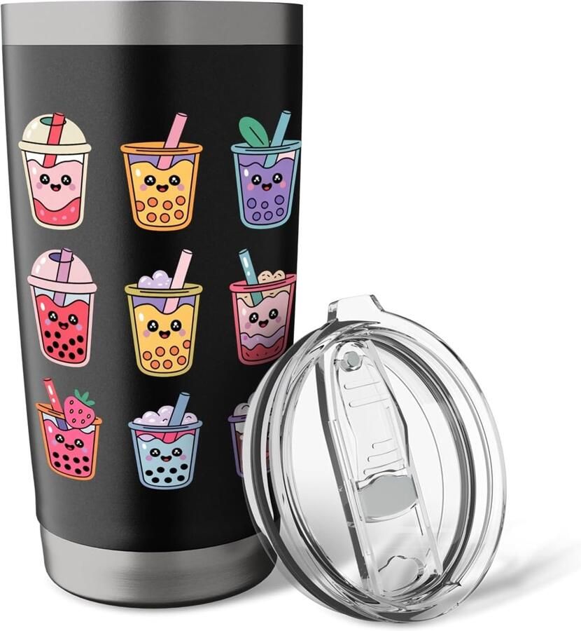 Thermobeker met bubbeltjes thee