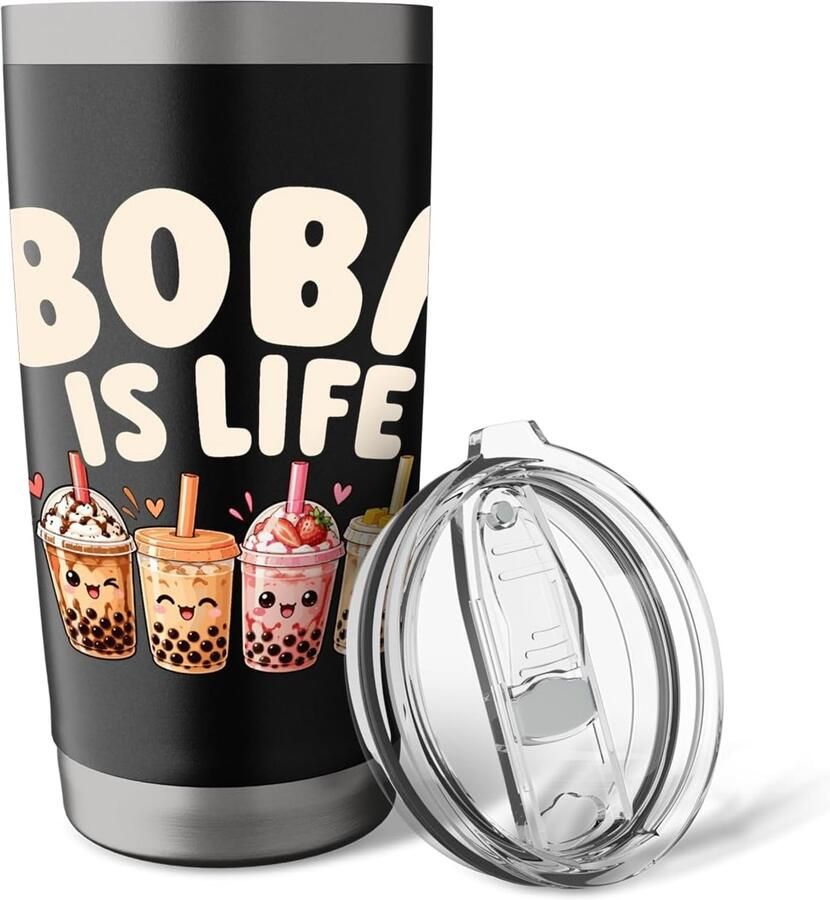 Thermobeker met bubbeltjes thee