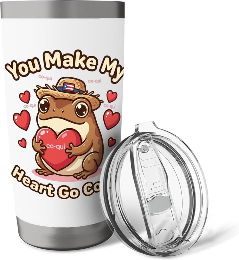 Thermobeker met Coqui-print