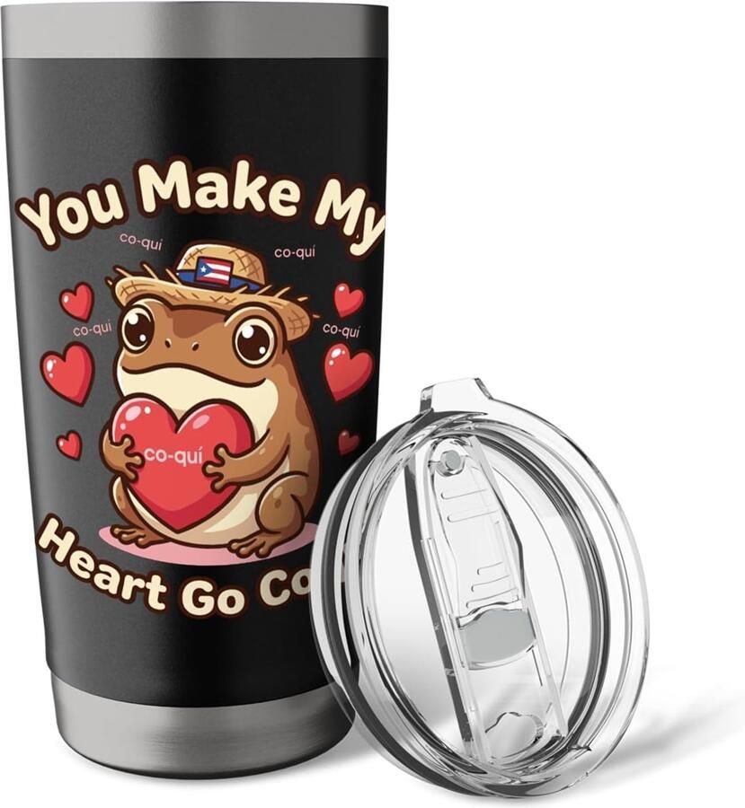 Thermobeker met Coqui-print