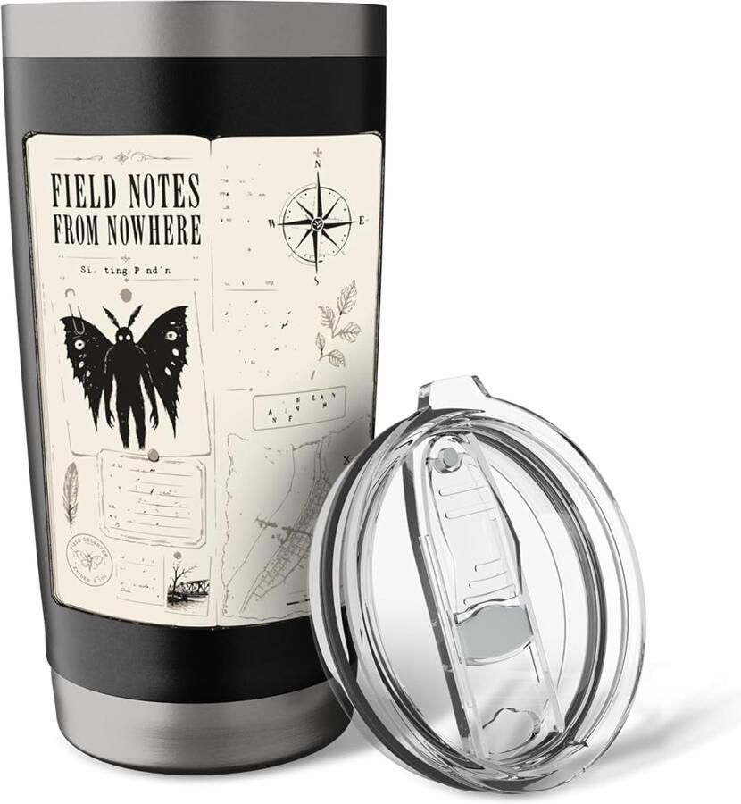 Thermobeker met cryptide Mothman-ontwerp