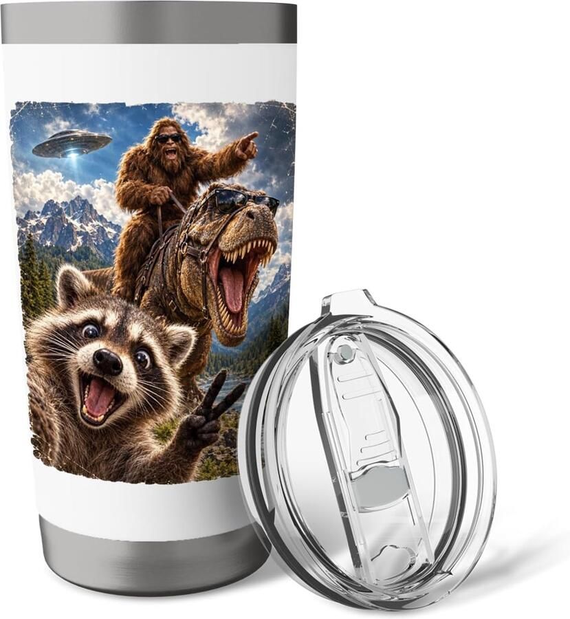 Beker met dieren en cryptide