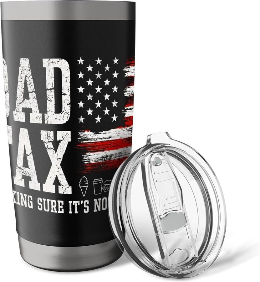 Thermobeker met dubbele wand Amerikaans vlag design