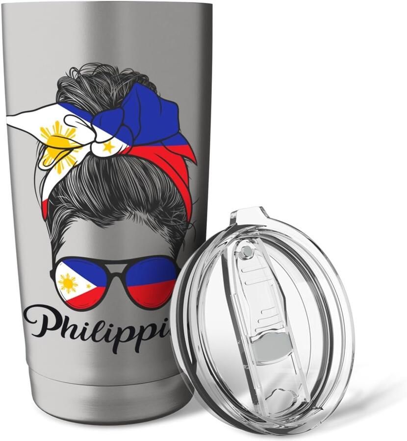 Thermobeker met Filipijnse vlag