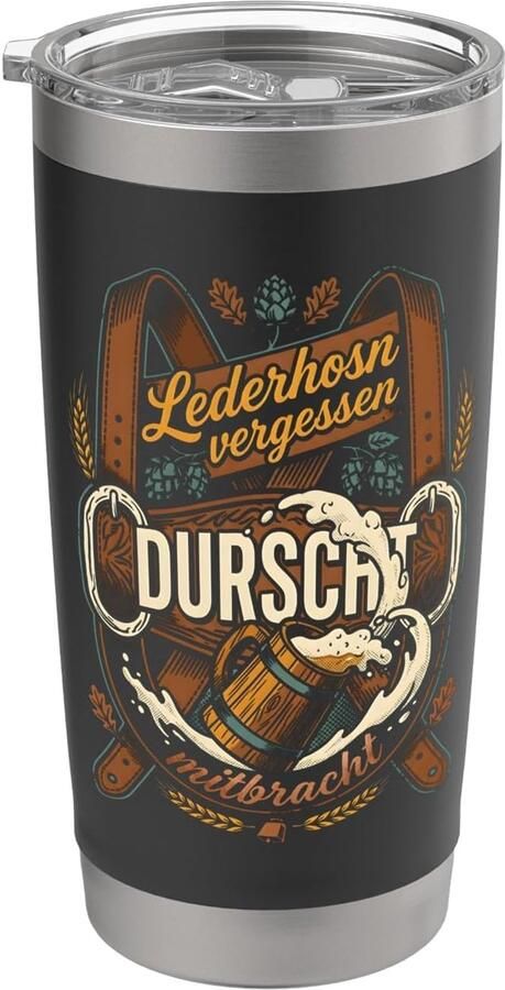 Thermobeker met grappige biertekst dubbelwandig