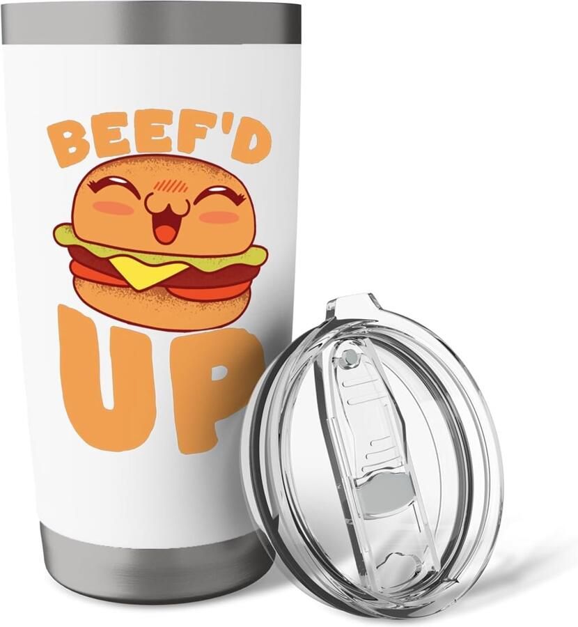 Thermobeker met grappige burgerprint