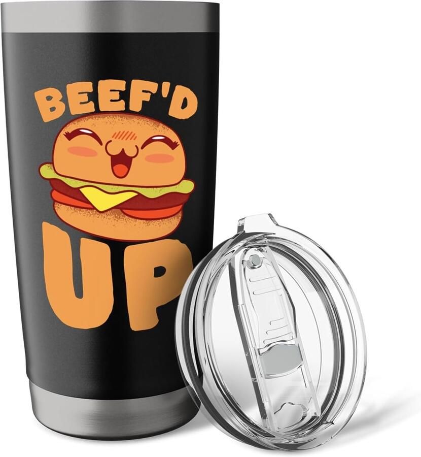 Thermobeker met grappige burgerprint