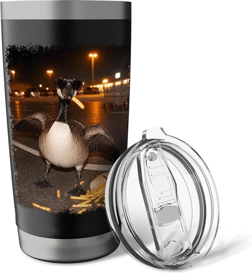 Thermobeker met grappige gans