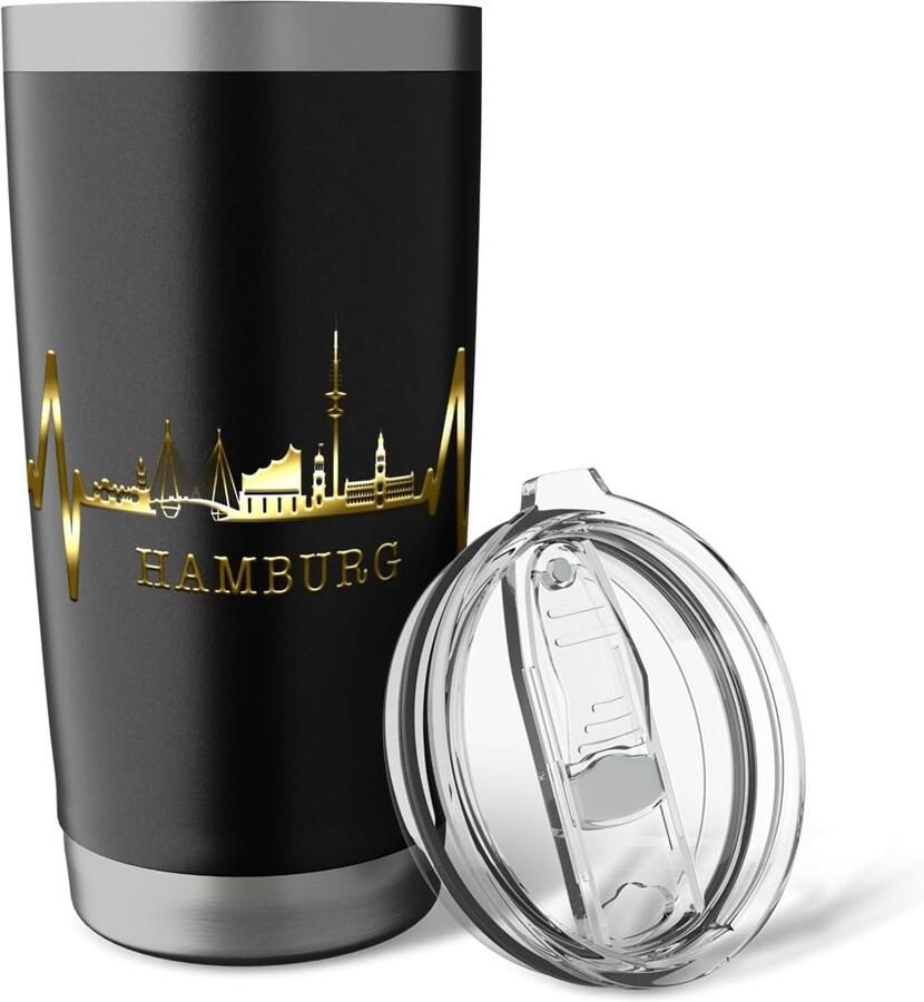 Thermobeker met Hamburg silhouet