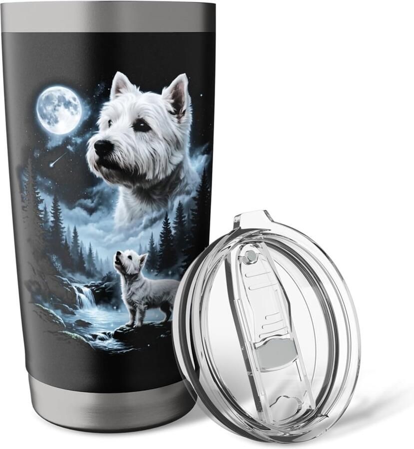 Thermobeker met hond retro 90's