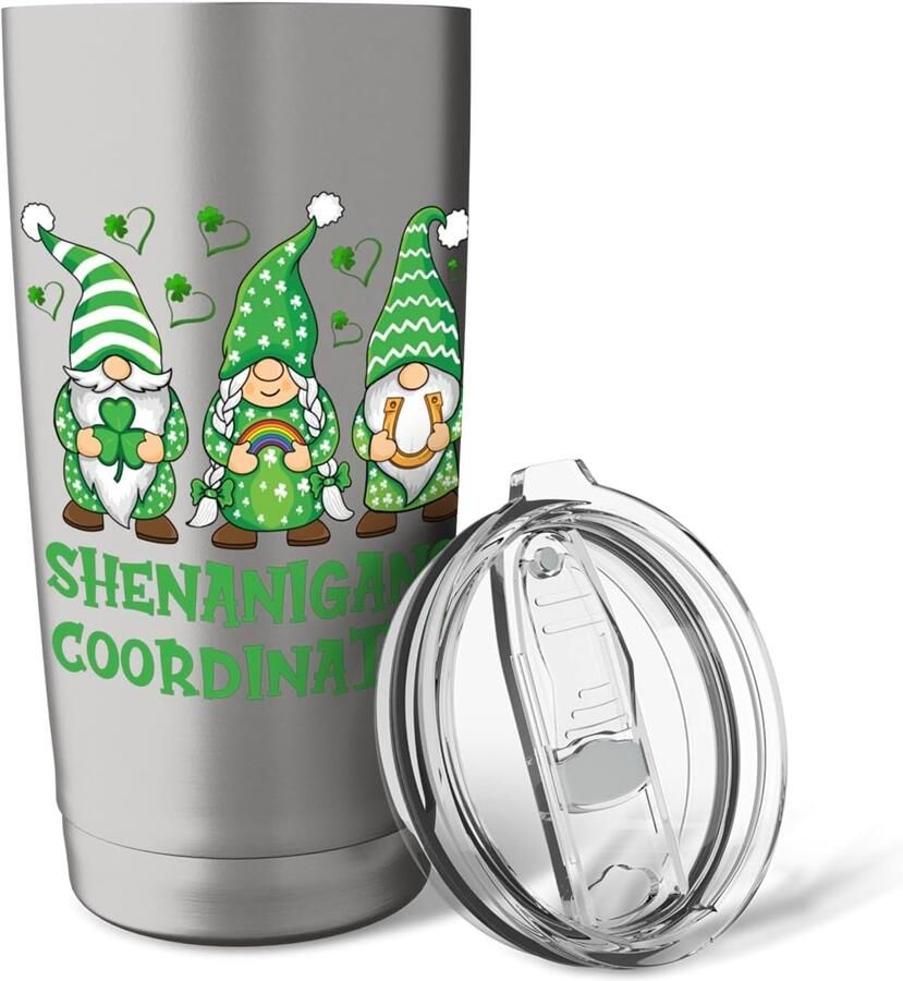 Thermobeker met Ierse kabouters voor St. Patrick's Day