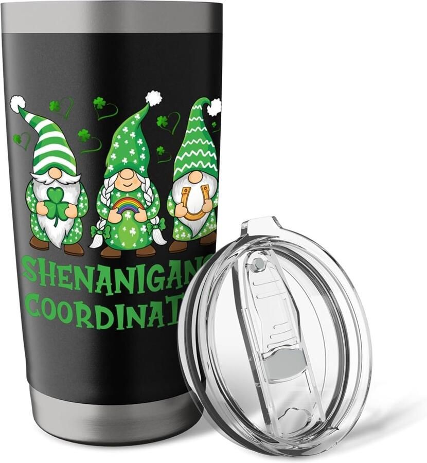 Thermobeker met Ierse kabouters voor St. Patrick's Day