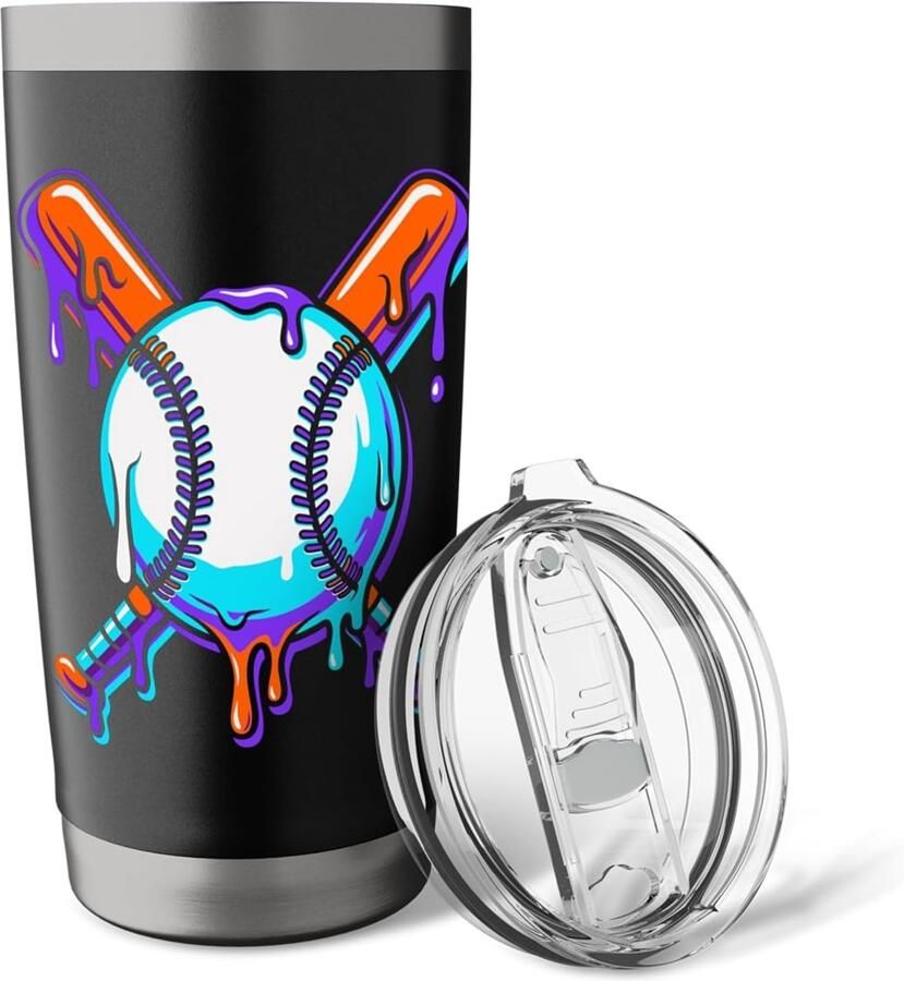 Thermobeker met ijsdruppel dubbelwandig voor baseball liefhebbers