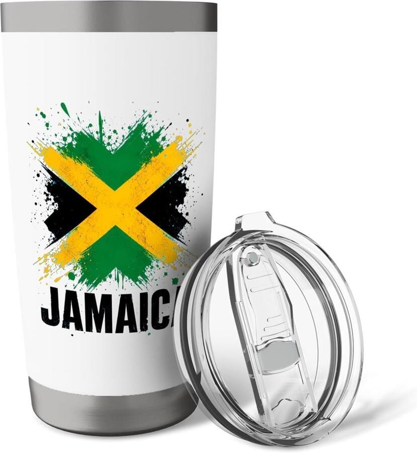 Thermobeker met Jamaicaanse vlag