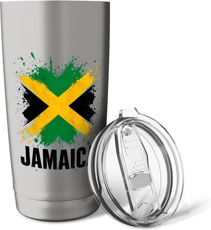 Thermobeker met Jamaicaanse vlag
