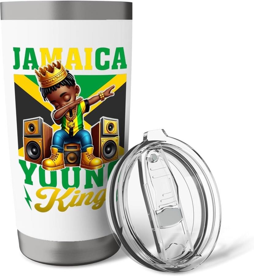 Thermobeker met Jamaicaanse vlag