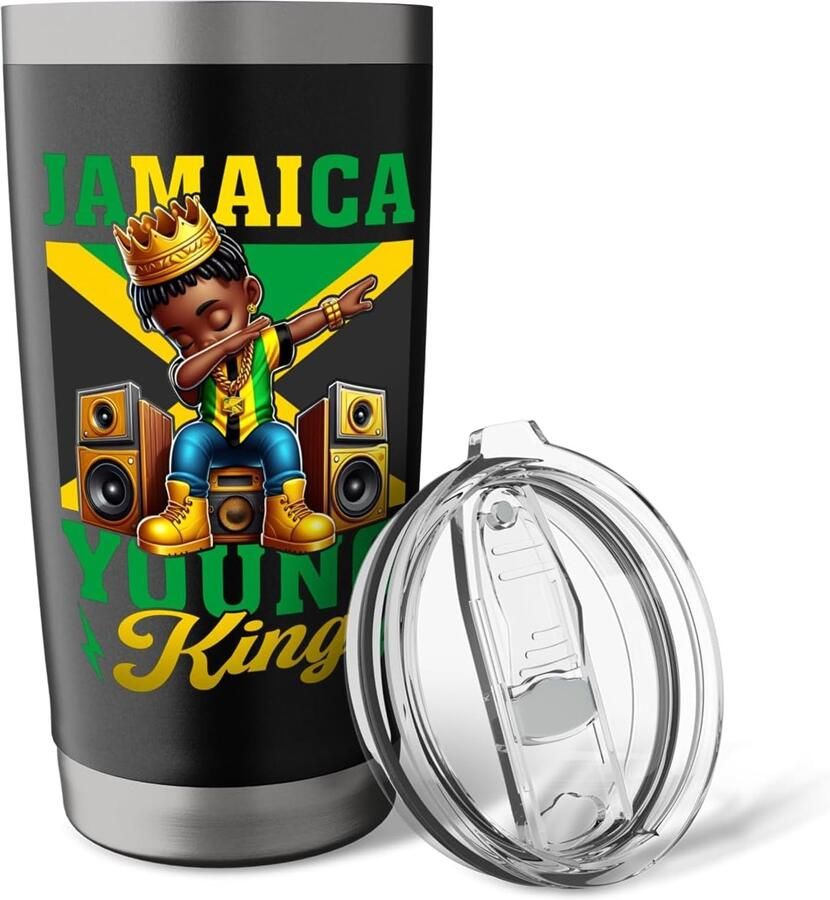 Thermobeker met Jamaicaanse vlag