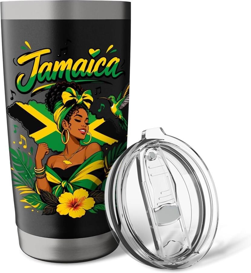 Thermobeker met Jamaicaanse vlag