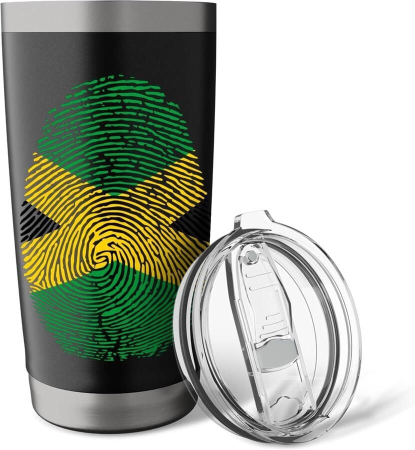 Thermobeker met Jamaicaanse vlag