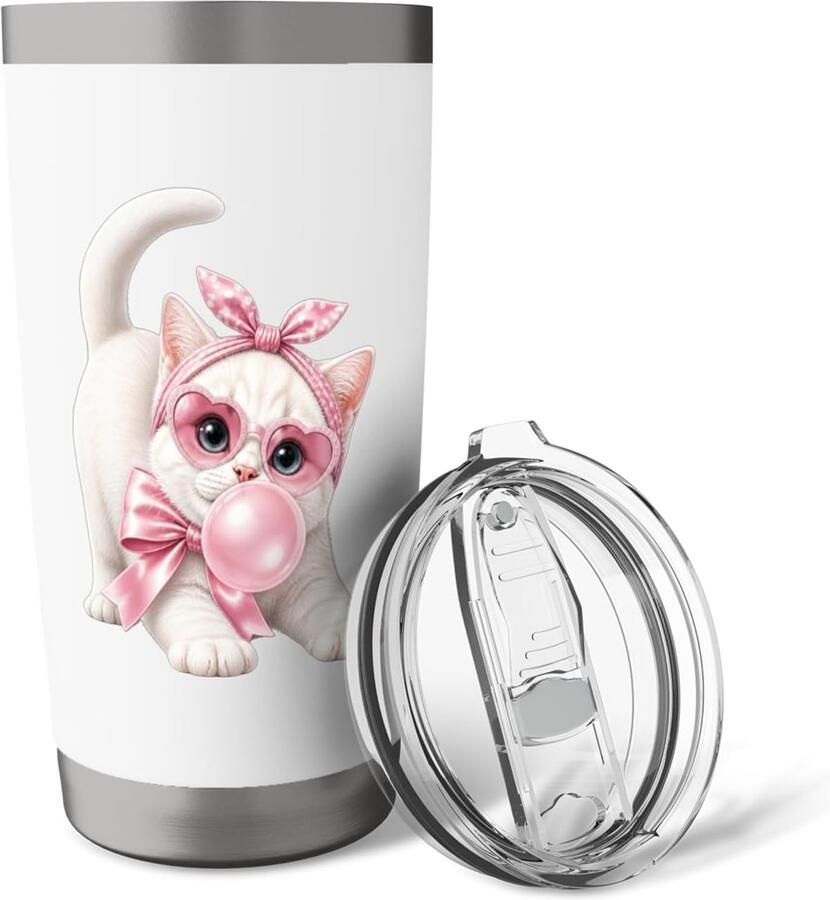 Thermobeker met kattenmotief