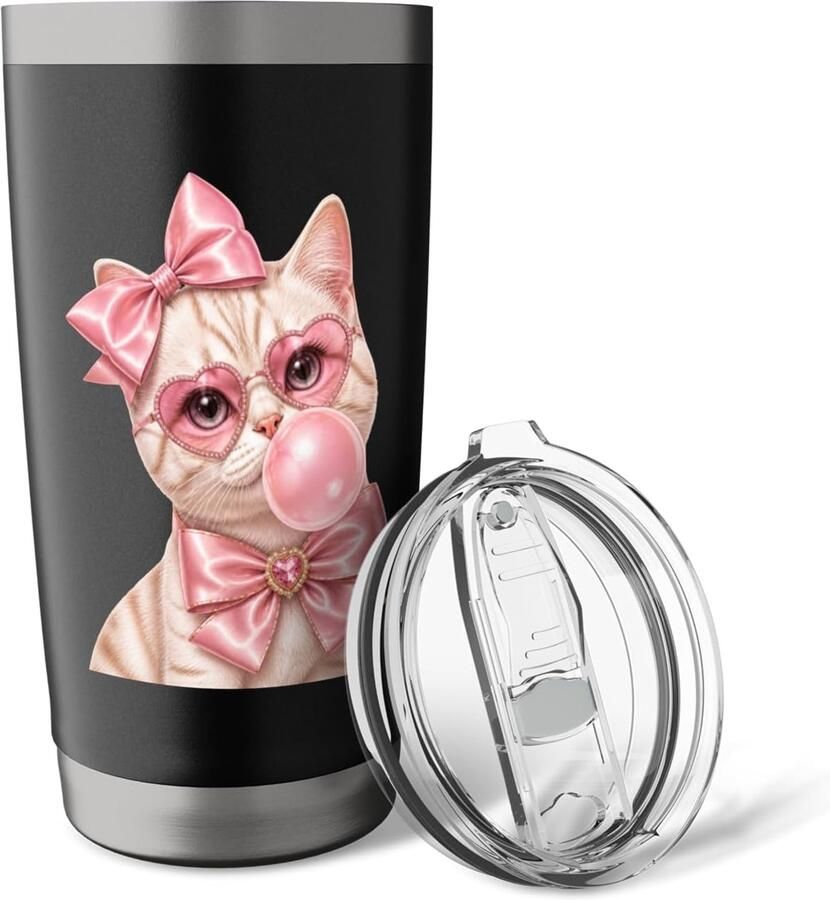 Thermobeker met kattenmotief