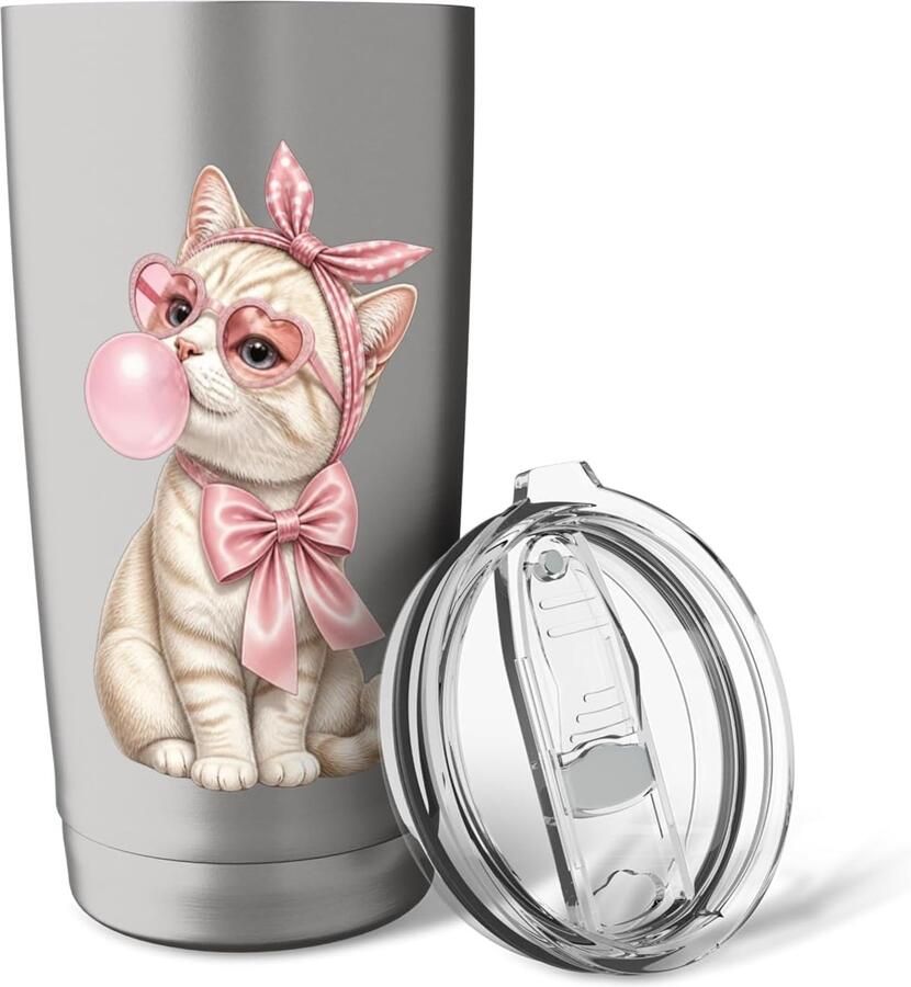 Thermobeker met kattenmotief