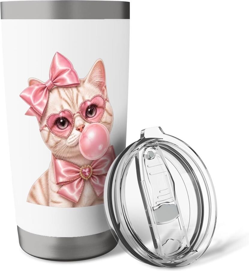 Thermobeker met kattenmotief