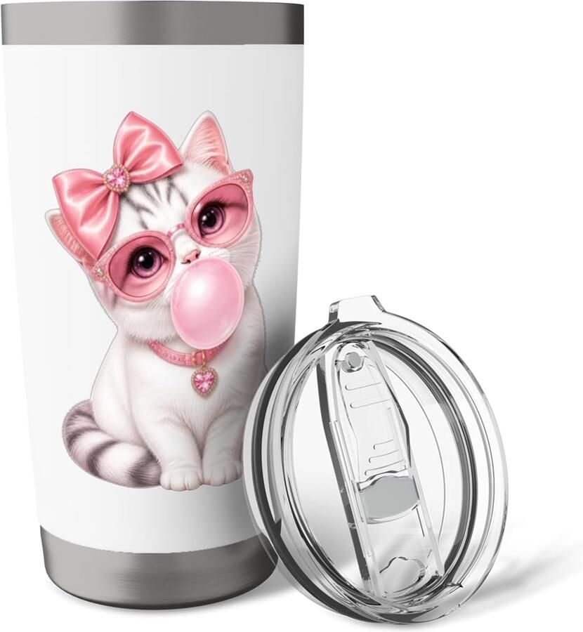 Thermobeker met kattenontwerp