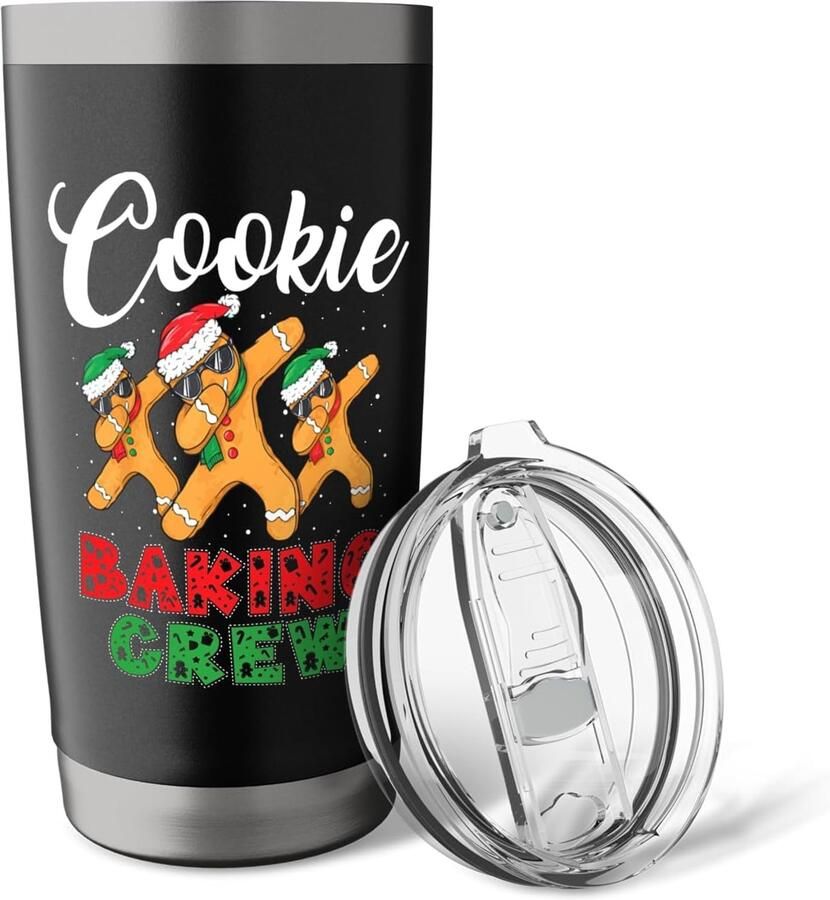 Thermobeker met Kerstmannen en mutsen
