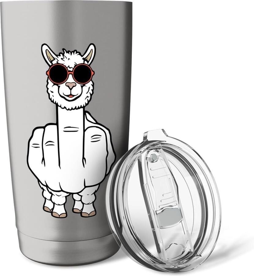 Thermobeker met lama dubbelwandig roestvrij staal