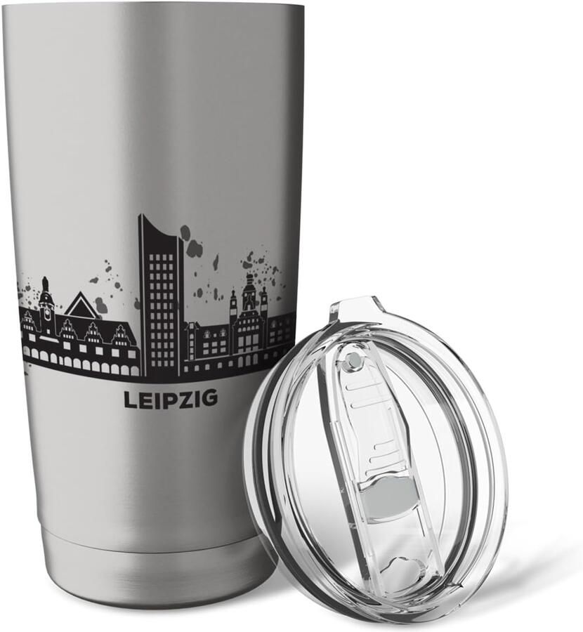 Thermobeker met Leipziger skyline