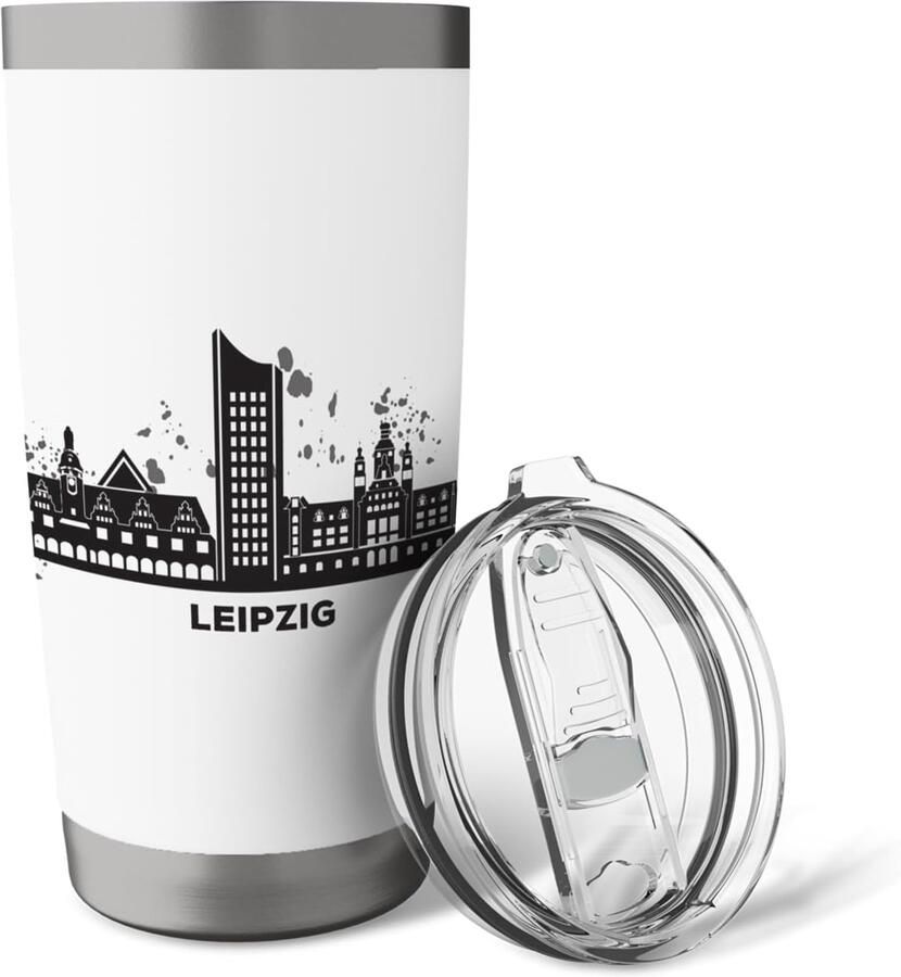 Thermobeker met Leipziger skyline