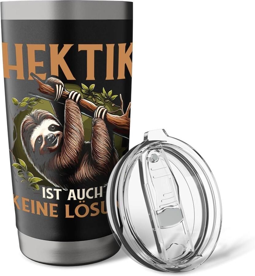 Thermobeker met luie sloth