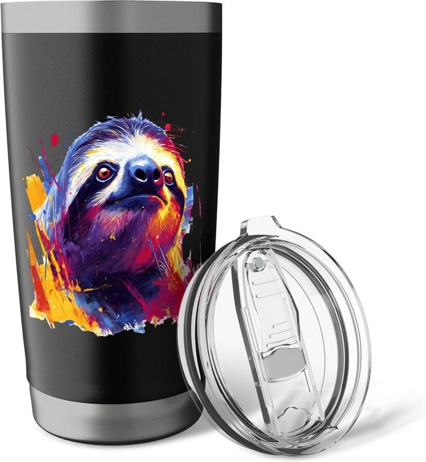 Thermobeker met luie sloth print