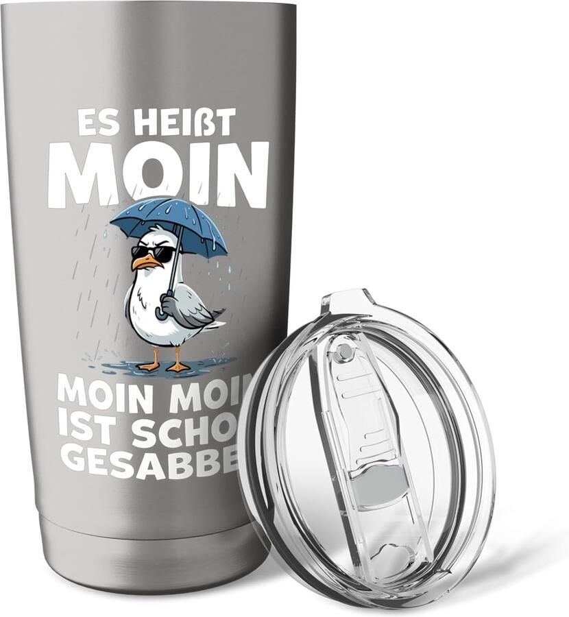 Thermobeker met meeuw