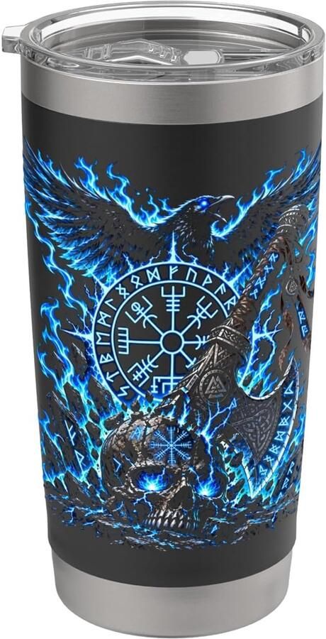 Thermobeker met Odin-kop Viking-stijl