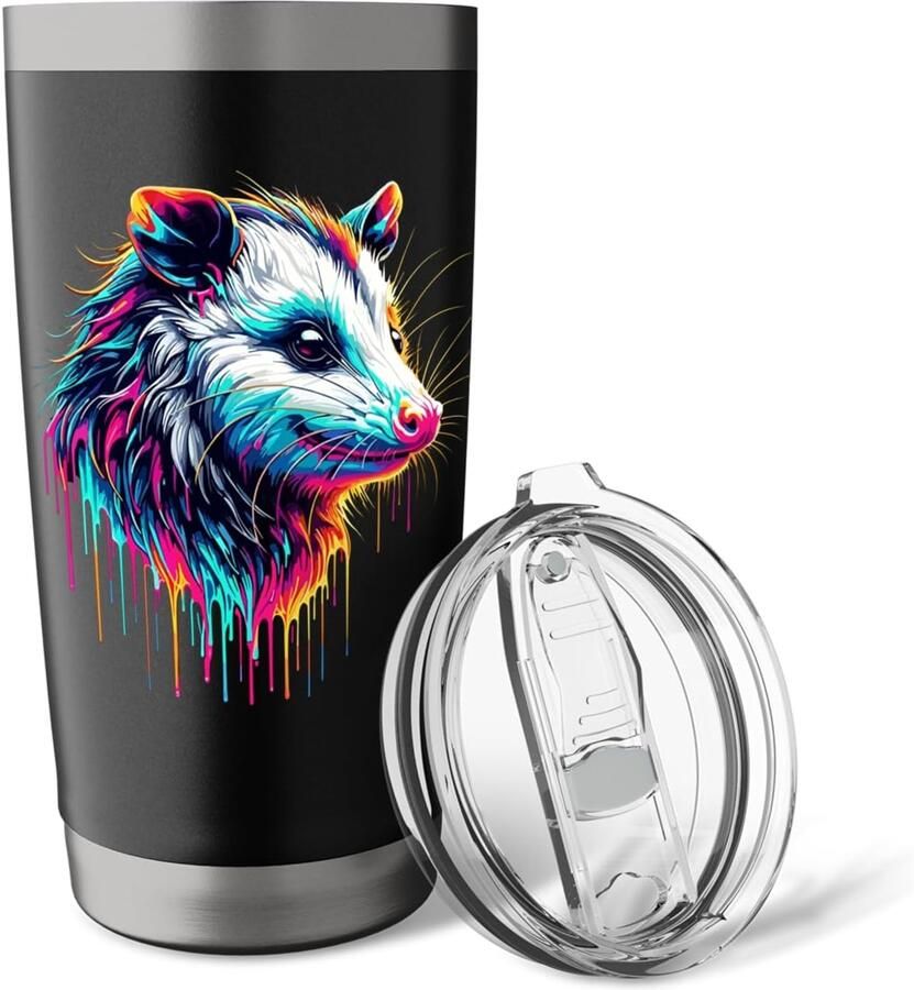 Thermobeker met opossum print