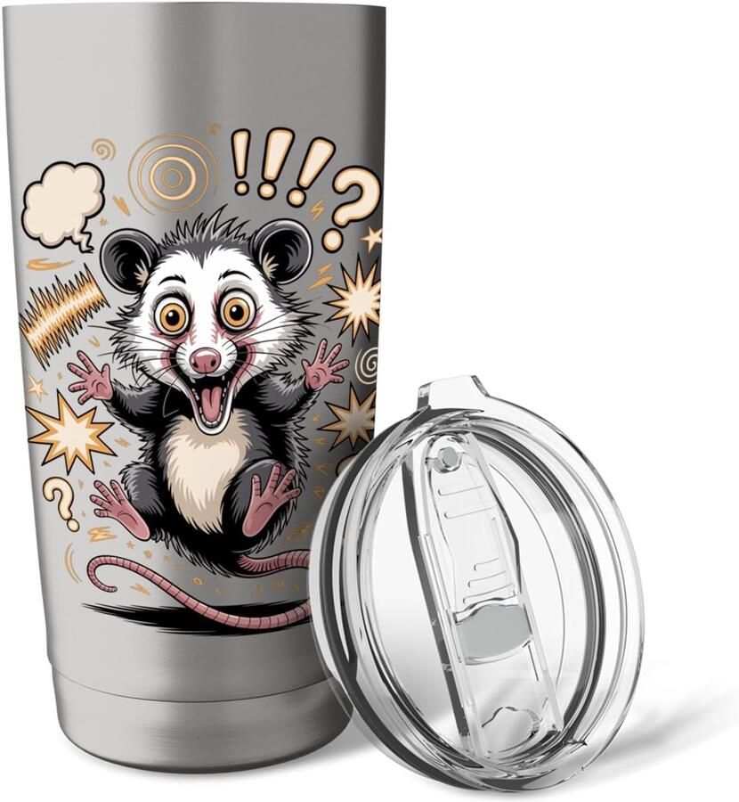 Thermobeker met opossum voor liefhebbers
