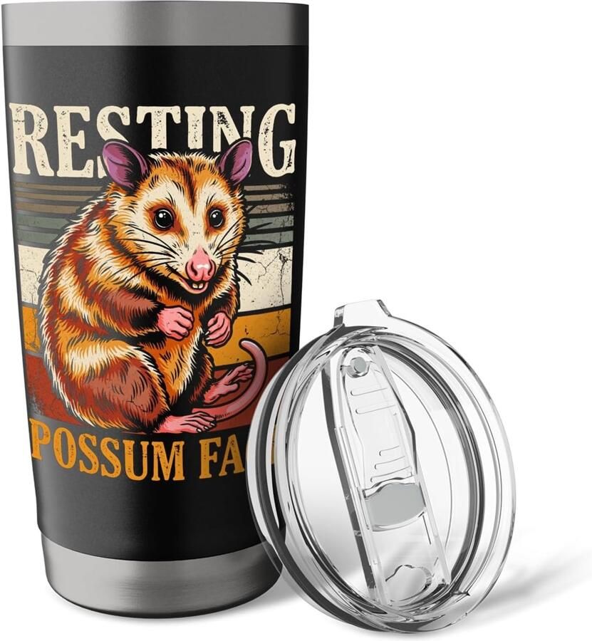 Thermobeker met opossumgezicht