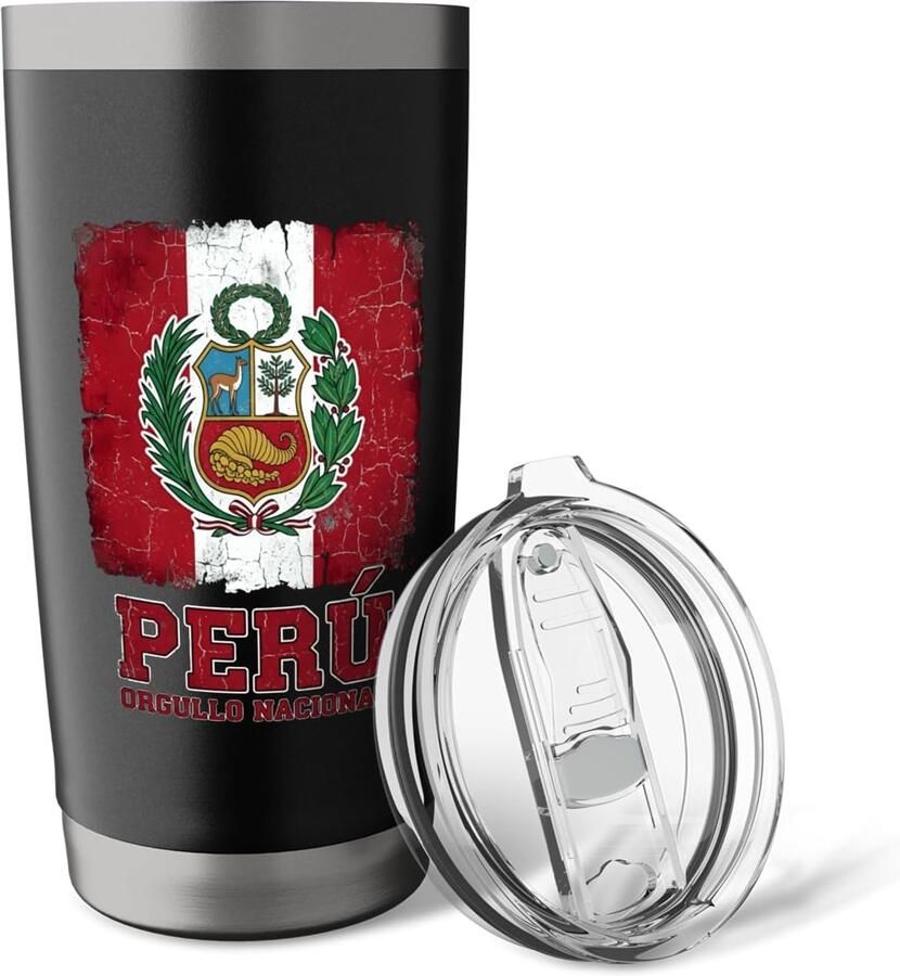 Thermobeker met Peru-vlag