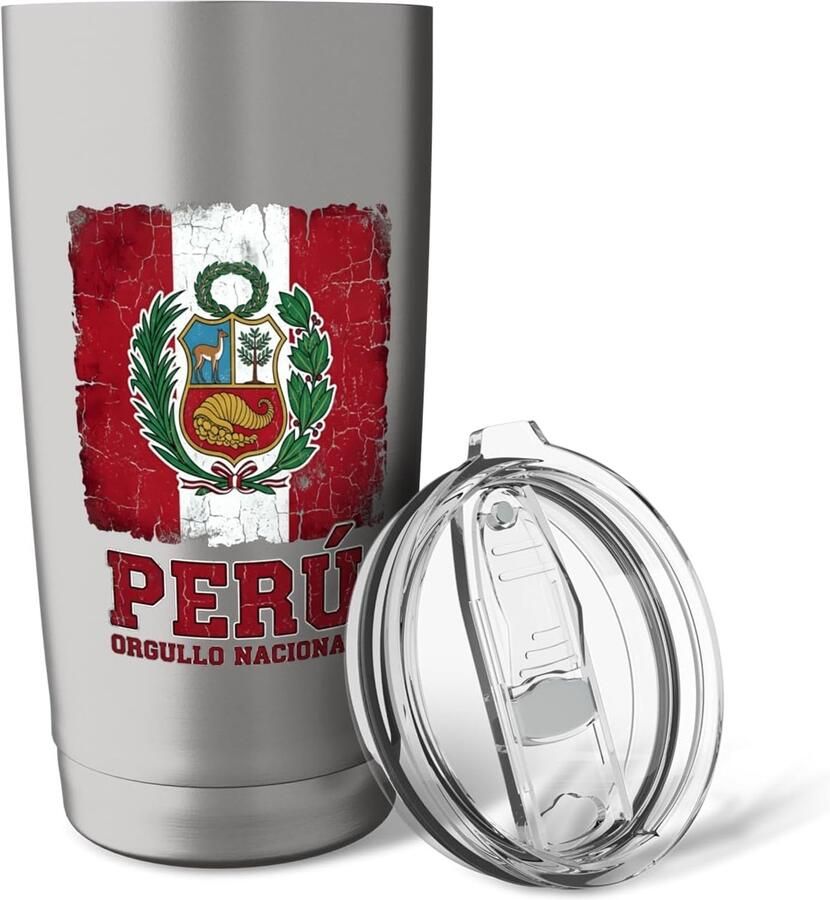 Thermobeker met Peru-vlag