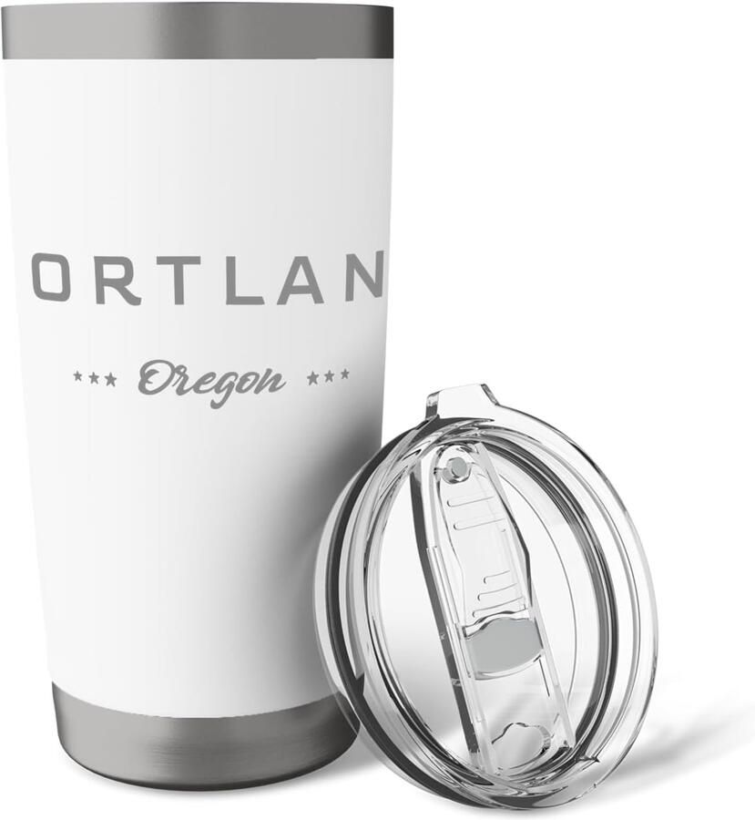 Thermobeker met Portland-Oregon-opdruk