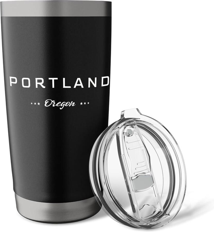 Thermobeker met Portland-Oregon-tekst