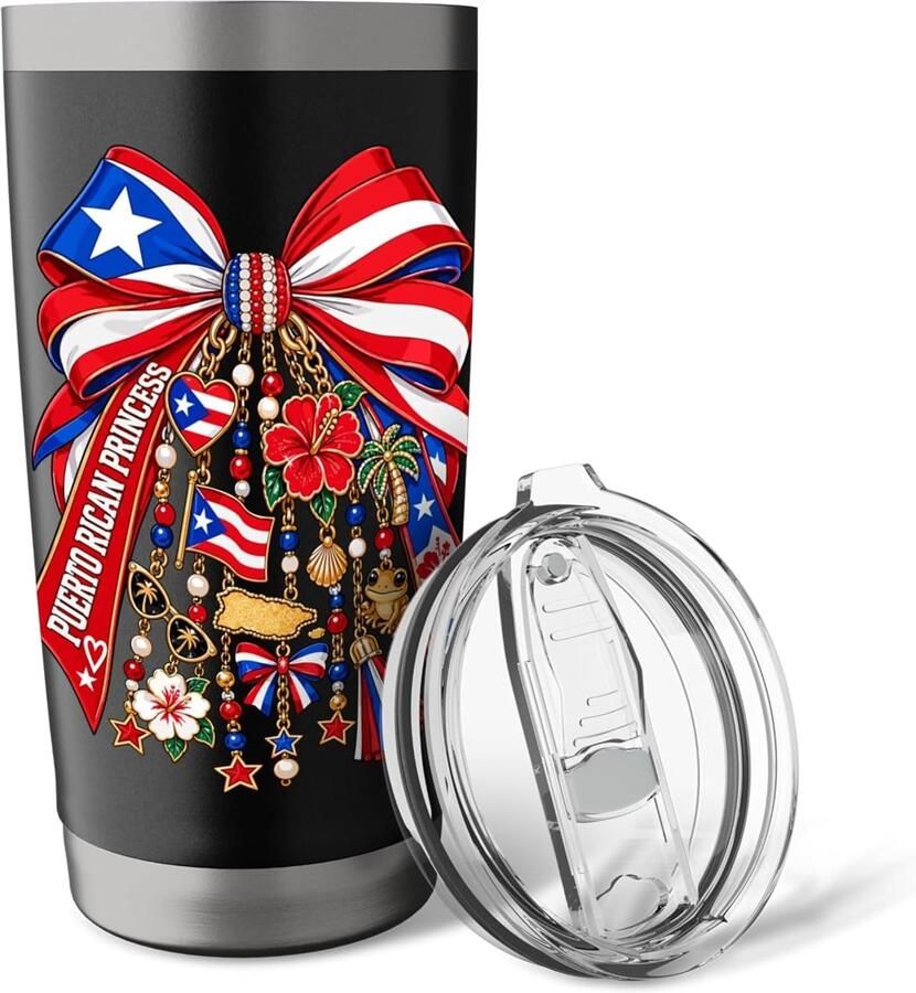 Thermobeker met Puerto Ricaanse vlag