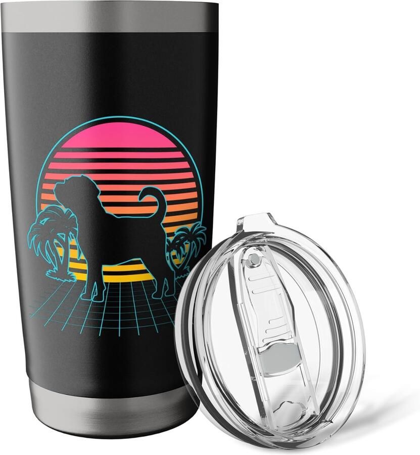 Thermobeker met puppy retro design