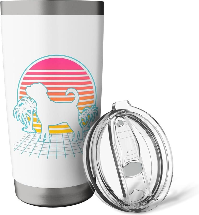 Thermobeker met puppy retro design